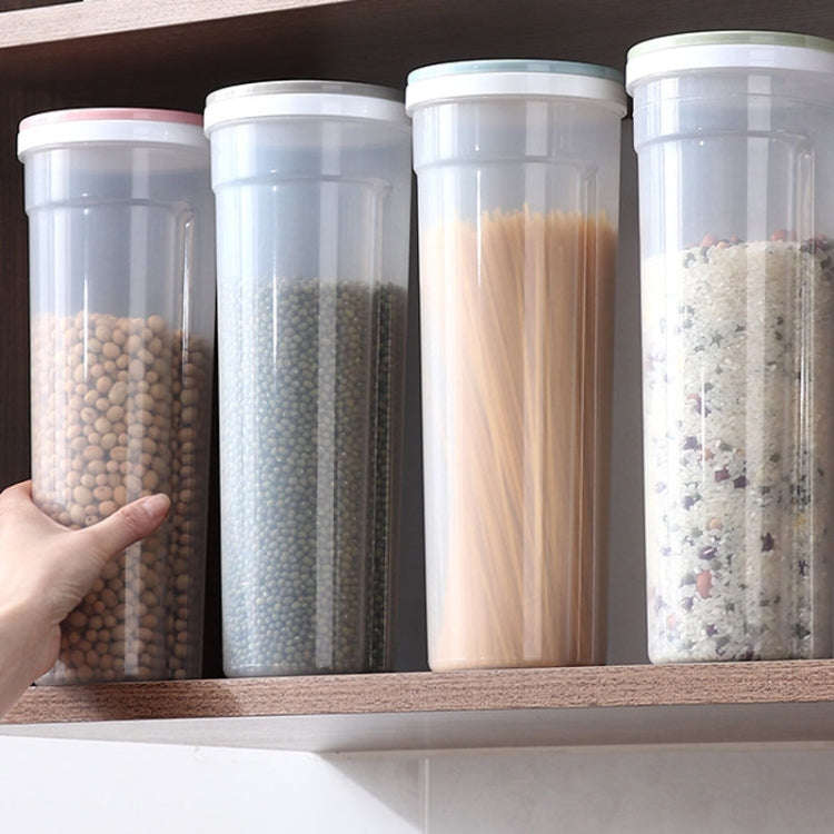 Kitchen Grain Storage Jar Noodle Storage Box Plastic Grain Storage Canister(Green)