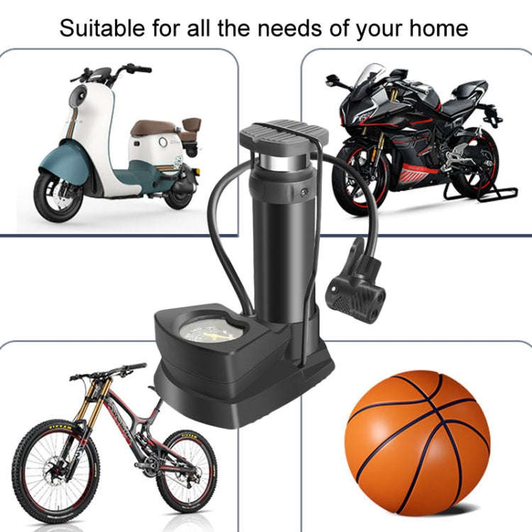 Car / Motorcycle / Bicycle Foot Inflator Pump Pointer Type Tire Pressure Detection Foot Inflator(...