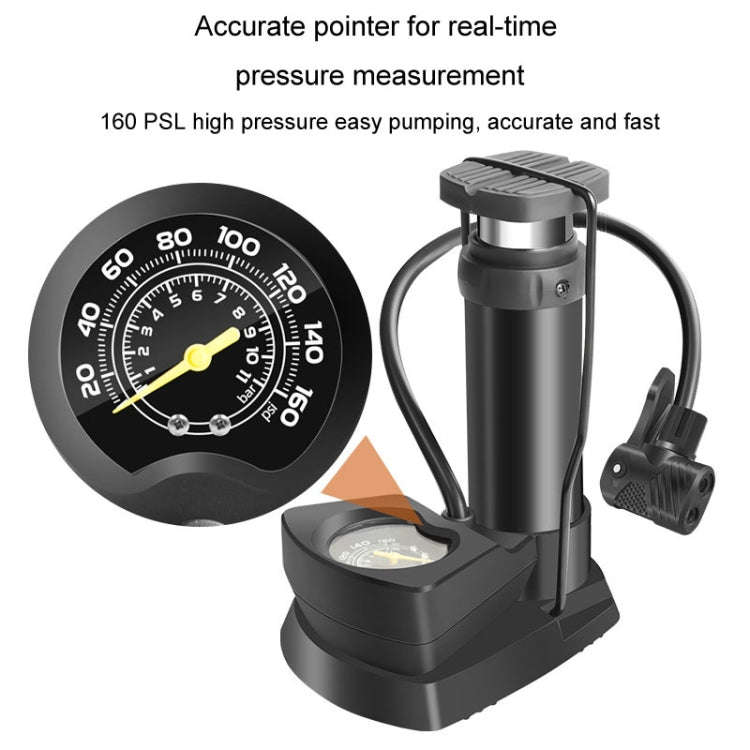 Car / Motorcycle / Bicycle Foot Inflator Pump Pointer Type Tire Pressure Detection Foot Inflator(...