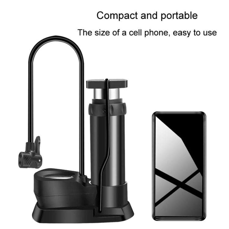 Car / Motorcycle / Bicycle Foot Inflator Pump Pointer Type Tire Pressure Detection Foot Inflator(...