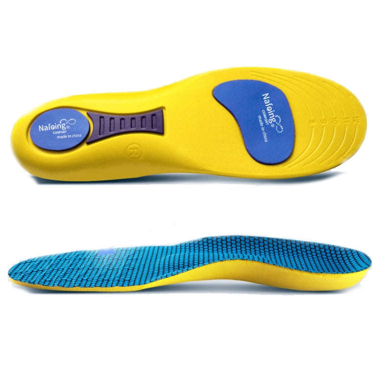 Sports Shock-absorbing Insoles Soft Bottom Sweat-absorbing Flat Arch Full Pad Heel Insoles, Size:...