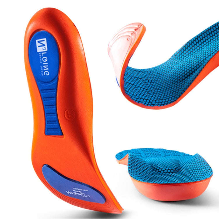 Sports Shock-absorbing Insoles Soft Bottom Sweat-absorbing Flat Arch Full Pad Heel Insoles, Size:...