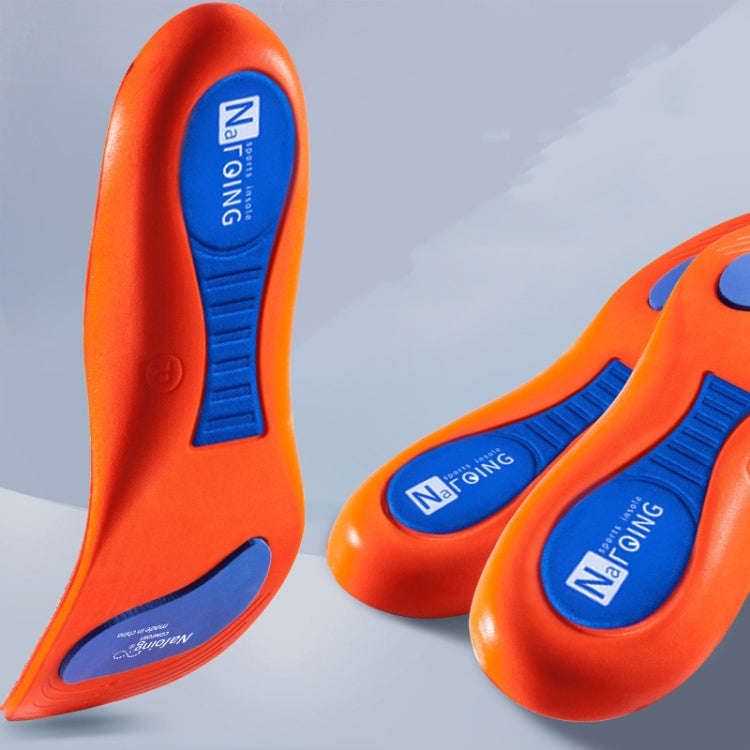 Sports Shock-absorbing Insoles Soft Bottom Sweat-absorbing Flat Arch Full Pad Heel Insoles, Size:...