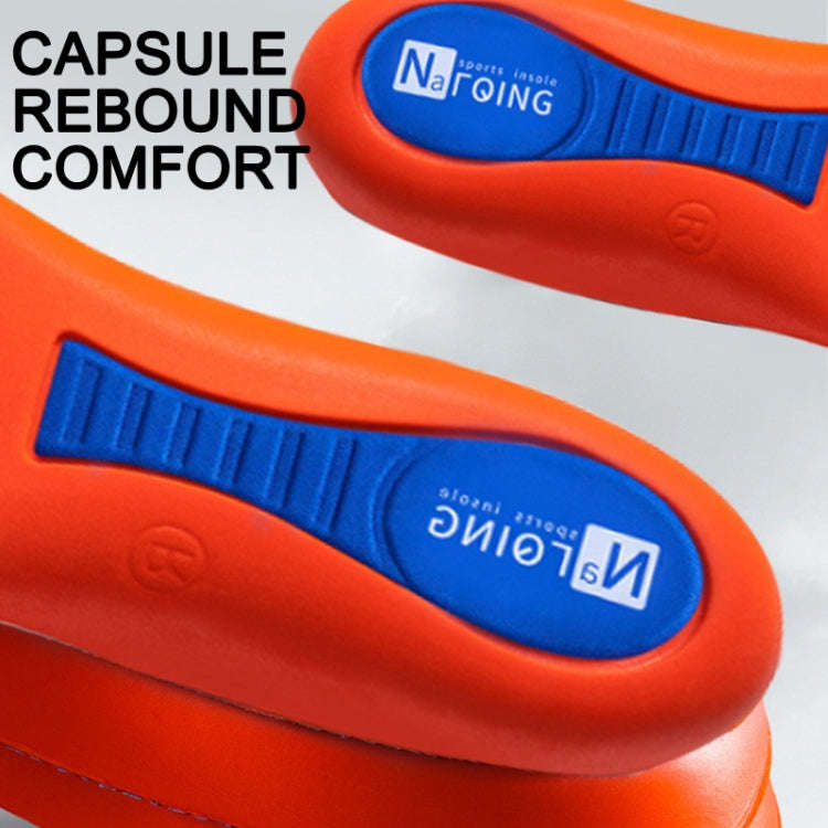 Sports Shock-absorbing Insoles Soft Bottom Sweat-absorbing Flat Arch Full Pad Heel Insoles, Size:...