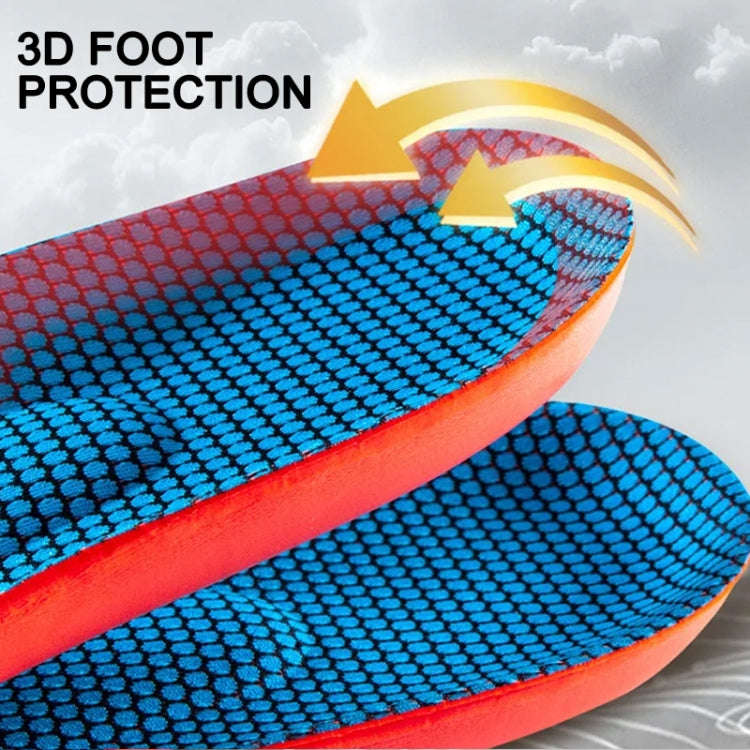 Sports Shock-absorbing Insoles Soft Bottom Sweat-absorbing Flat Arch Full Pad Heel Insoles, Size:...