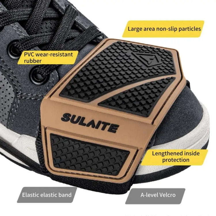 SULAITE Motorcycle Anti-Slip Riding Gear Cover Anti-Scratch Wear-Resistant Shoe Cover(Gray)