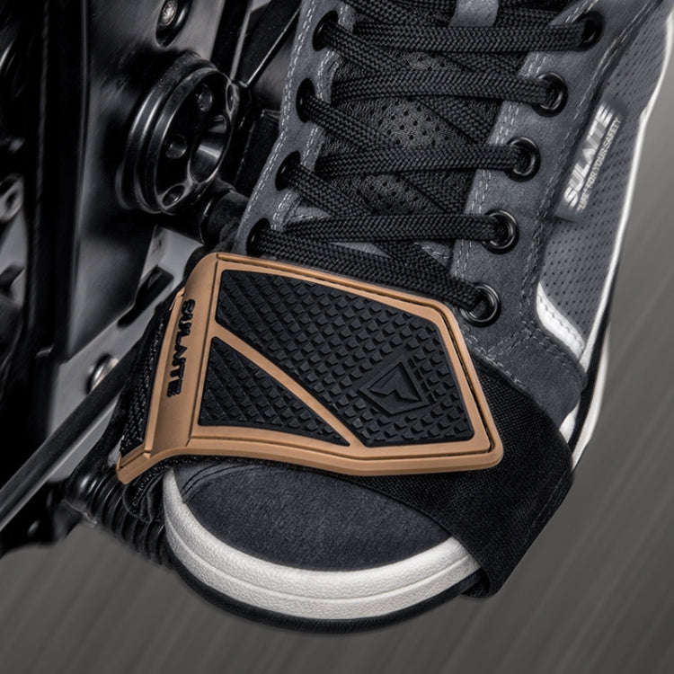 SULAITE Motorcycle Anti-Slip Riding Gear Cover Anti-Scratch Wear-Resistant Shoe Cover(Brown)