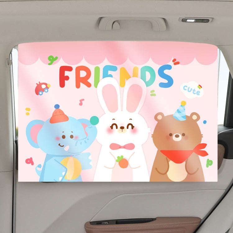 Suction Cup Car Sunshade Children Rear Side Window Insulation Sunscreen Cartoon Car Curtain, Styl...