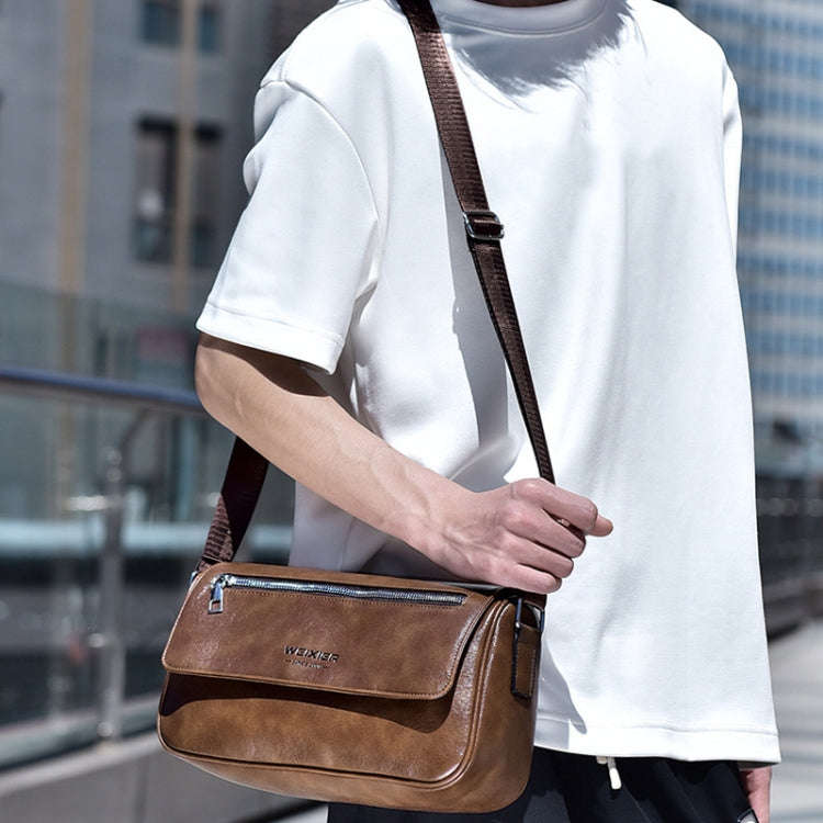 WEIXIER D514 Men Crossbody Waterproof Single Shoulder Bag Large Capacity Commuter Messenger Backp...