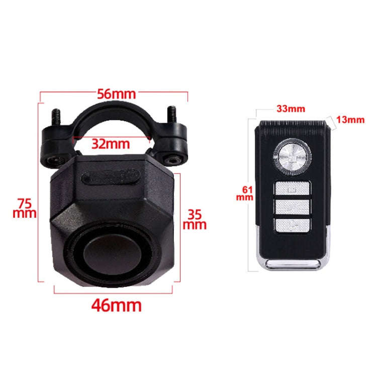 SF32R+03C Electric Motorcycle / Bike Anti-theft Alarm Home Wiring Free Vibration Alarm