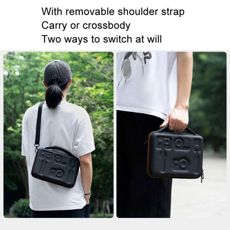 Cwatcun H91 Medium Sports Camera Case Portable Waterproof EVA Digital Camera Storage Bag(Black)