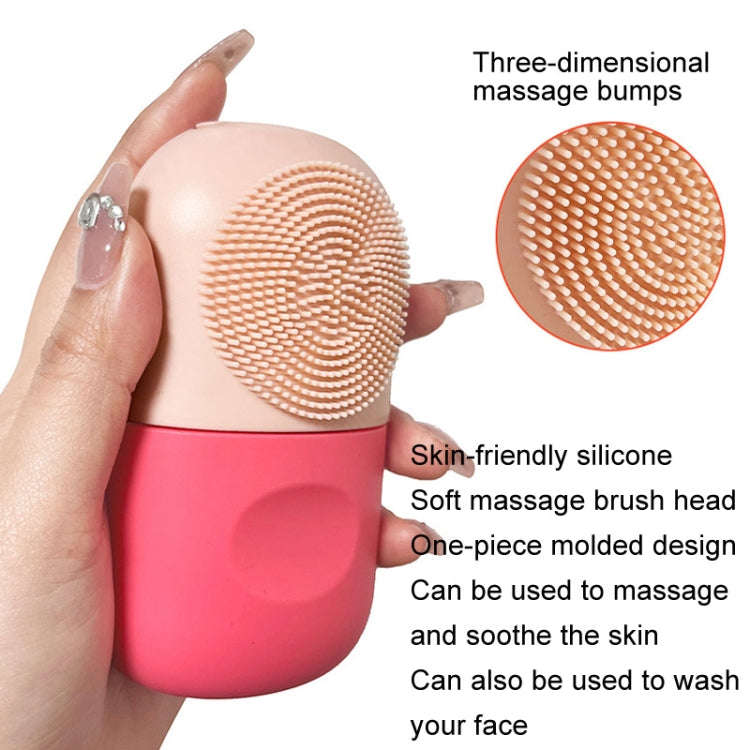 Beauty Capsule Tool Facial Massage Cleansing Silicone Compress Ice Compartment Mold(Purple Green)