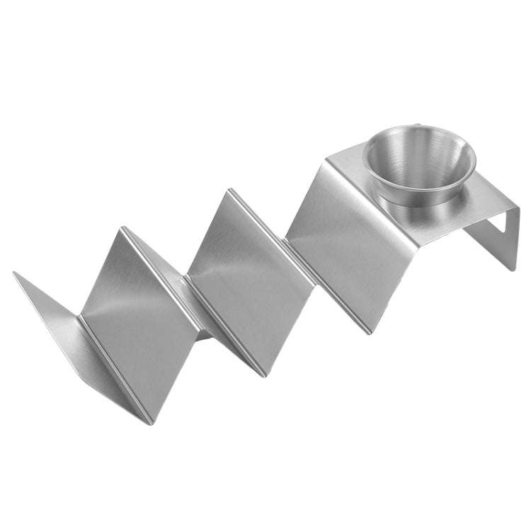 3 Grids Stainless Steel Taco Pancake Rack Tower W-Shaped Pancake Rack With Cup