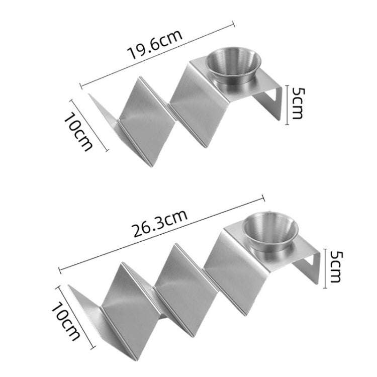 2 Grids Stainless Steel Taco Pancake Rack Tower W-Shaped Pancake Rack With Cup