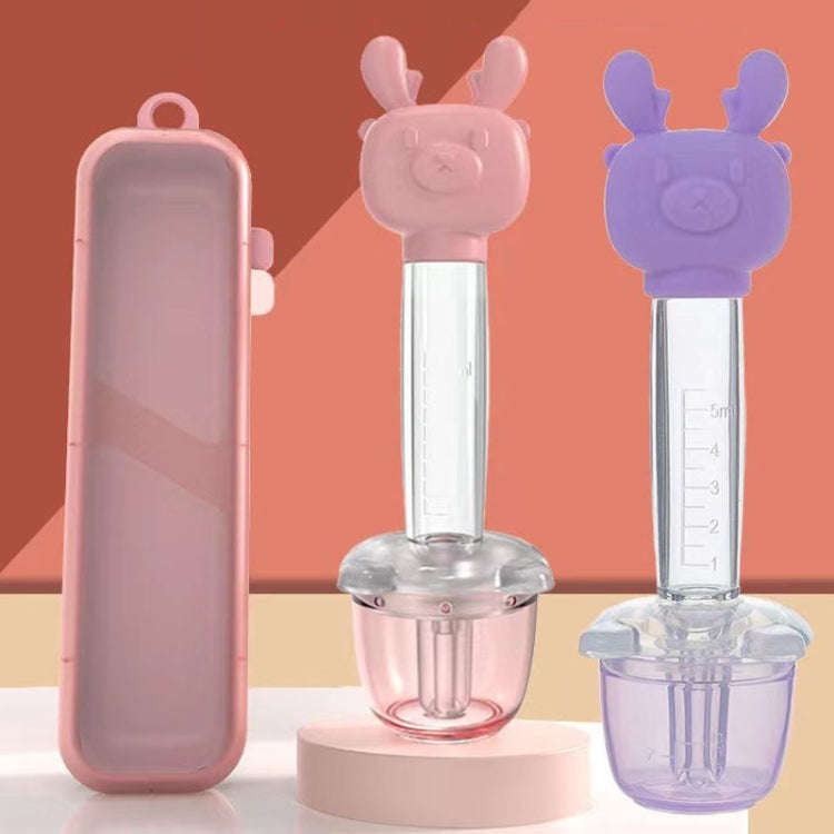 Children Cartoon Medicine Feeder Portable Dropper Baby Water And Liquid Feeder(Pink)
