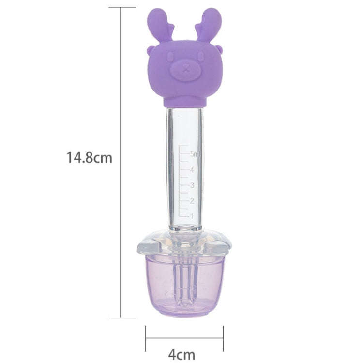 Children Cartoon Medicine Feeder Portable Dropper Baby Water And Liquid Feeder(Purple)