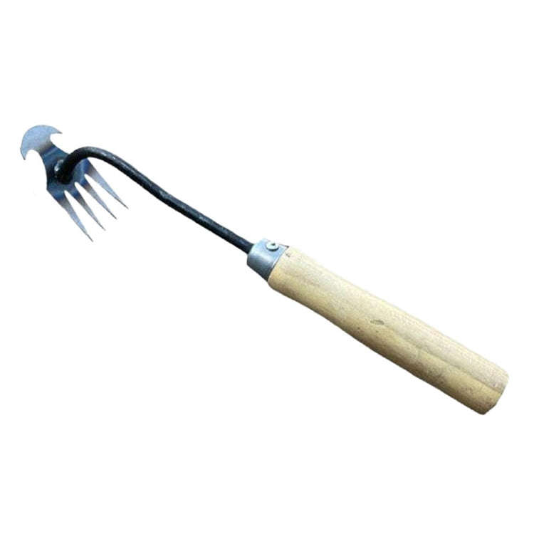 Four-Tooth Dual Purpose Weed Remover Tool Gardening Weed Rake Uprooting Weeding Tool, Length: 29c...