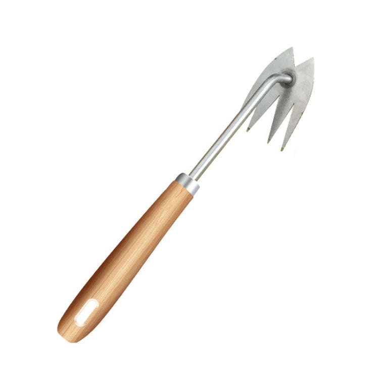 Four-Tooth Dual Purpose Weed Remover Tool Gardening Weed Rake Uprooting Weeding Tool, Length: 29c...