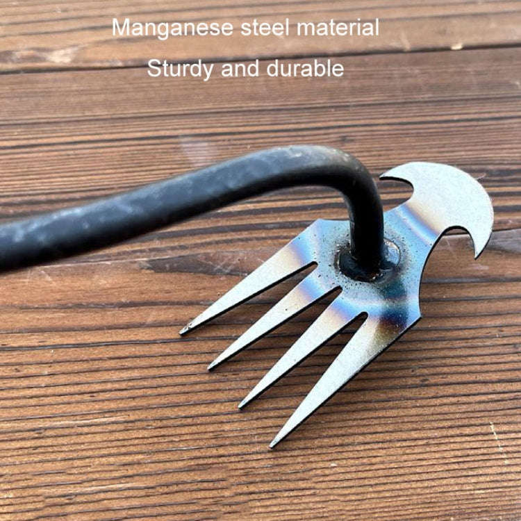 Four-Tooth Dual Purpose Weed Remover Tool Gardening Weed Rake Uprooting Weeding Tool, Length: 29c...
