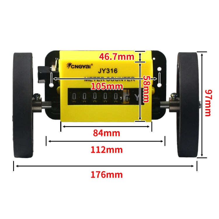 CNGyai High-Precision Mechanical Meter/Yard Counter For Roller-Type Textile Machines, Specificati...