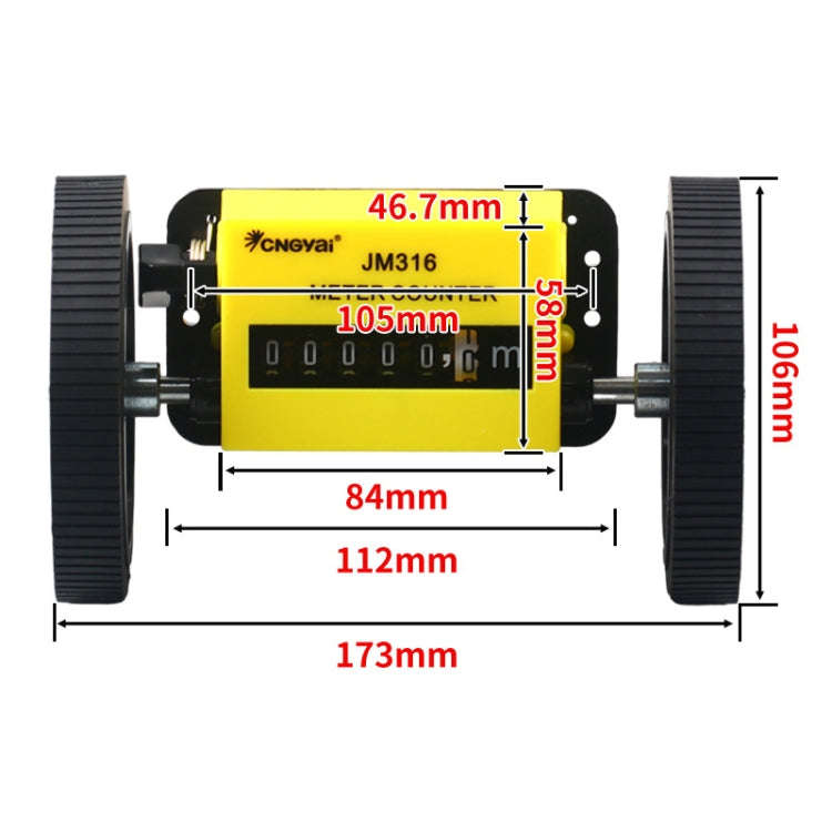CNGyai High-Precision Mechanical Meter/Yard Counter For Roller-Type Textile Machines, Specificati...