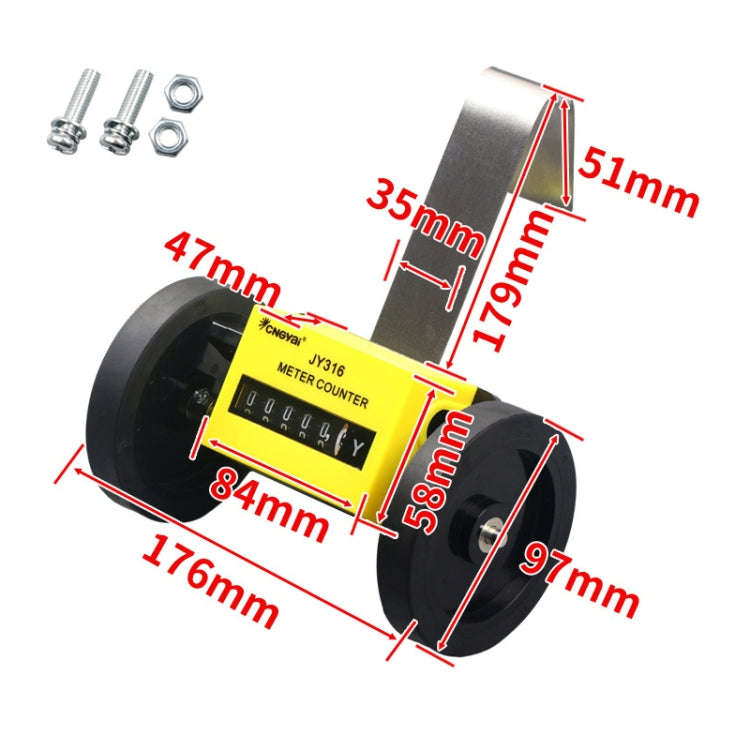 CNGyai High-Precision Mechanical Meter/Yard Counter For Roller-Type Textile Machines, Specificati...
