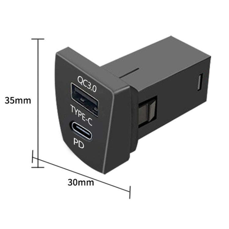 For Toyota RAV4 / WILDLANDER USB-PD Port 60W Fast Charging Modified Car Charger(Non-Destructive C...