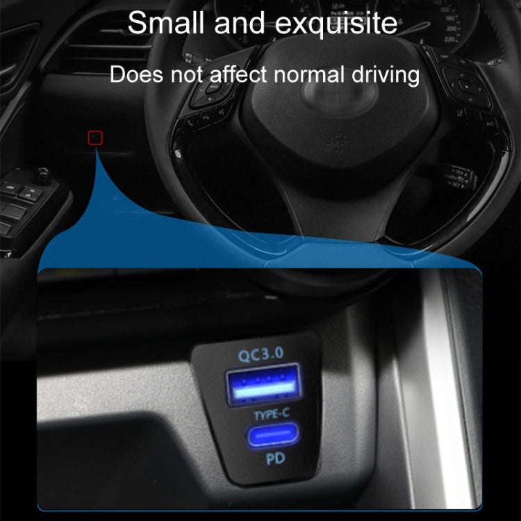 For Toyota RAV4 / WILDLANDER USB-PD Port 60W Fast Charging Modified Car Charger(Non-Destructive C...
