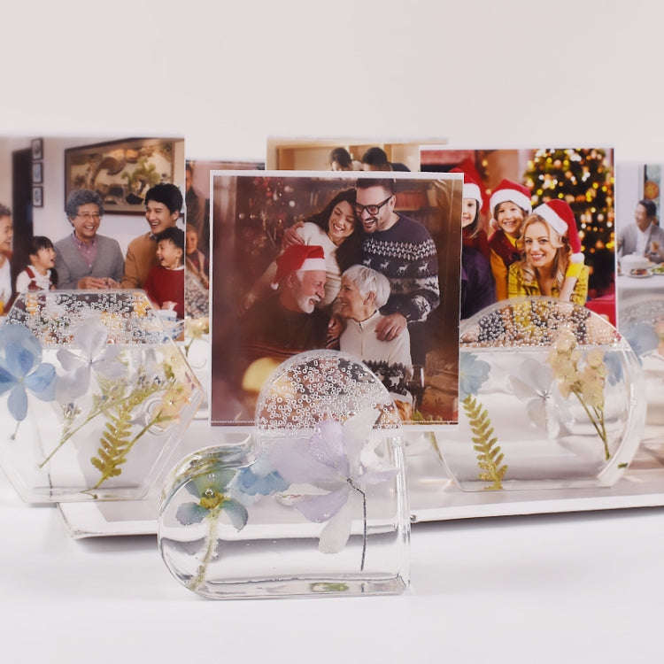 2pcs Business Card Holder Photo Clip Mold DIY Crystal Glue Resin Mold, Style: Clouds 005