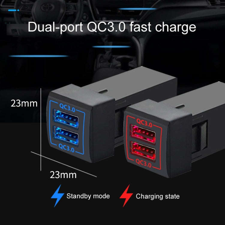 For Toyota Corolla / Levin / Avalon / Prado / Wildlander / Camry Dual-USB Modified Car Charger, M...