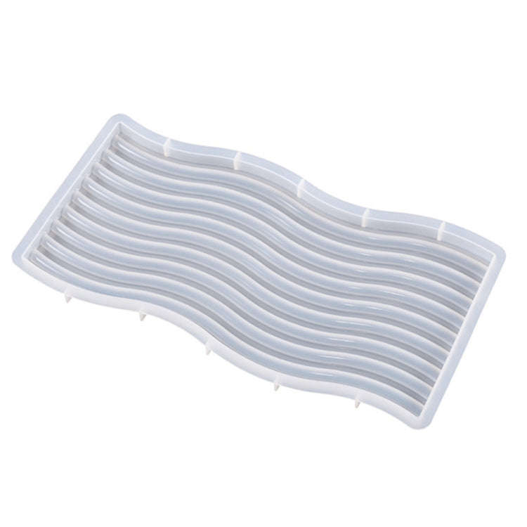 Epoxy Resin Mold Gypsum Candle Stand Arch Storage Tray Silicone Mold, Spec: Wave Large