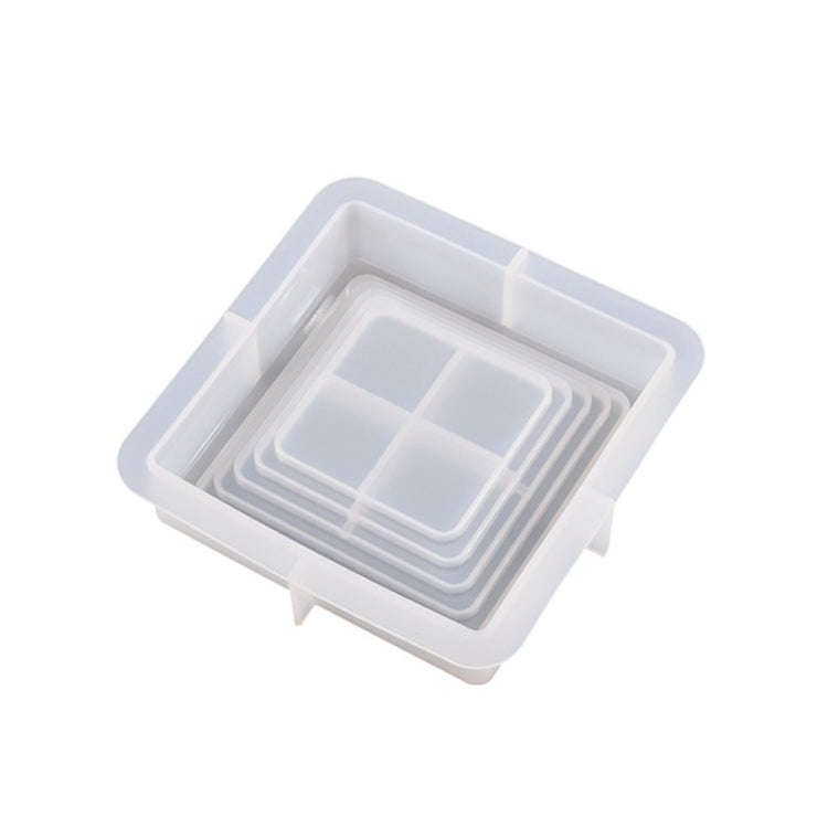 Epoxy Resin Mold Gypsum Candle Stand Arch Storage Tray Silicone Mold, Spec: Wave Suqare