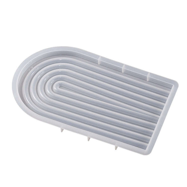 Epoxy Resin Mold Gypsum Candle Stand Arch Storage Tray Silicone Mold, Spec: U Shape Small
