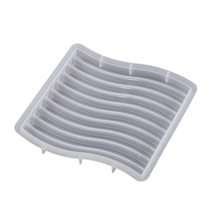 Epoxy Resin Mold Gypsum Candle Stand Arch Storage Tray Silicone Mold, Spec: Wave Small