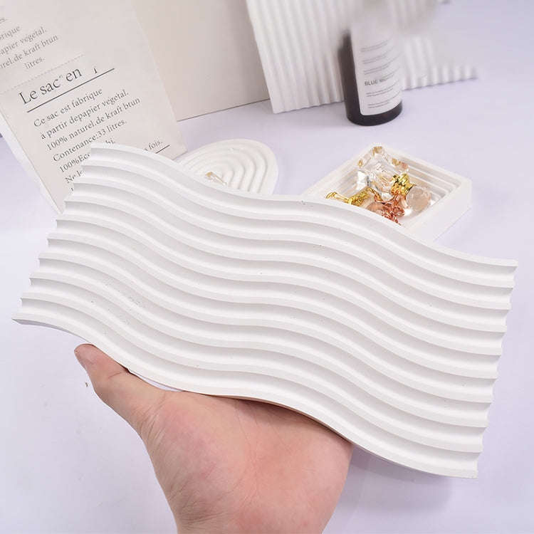 Epoxy Resin Mold Gypsum Candle Stand Arch Storage Tray Silicone Mold, Spec: U Shape Middle