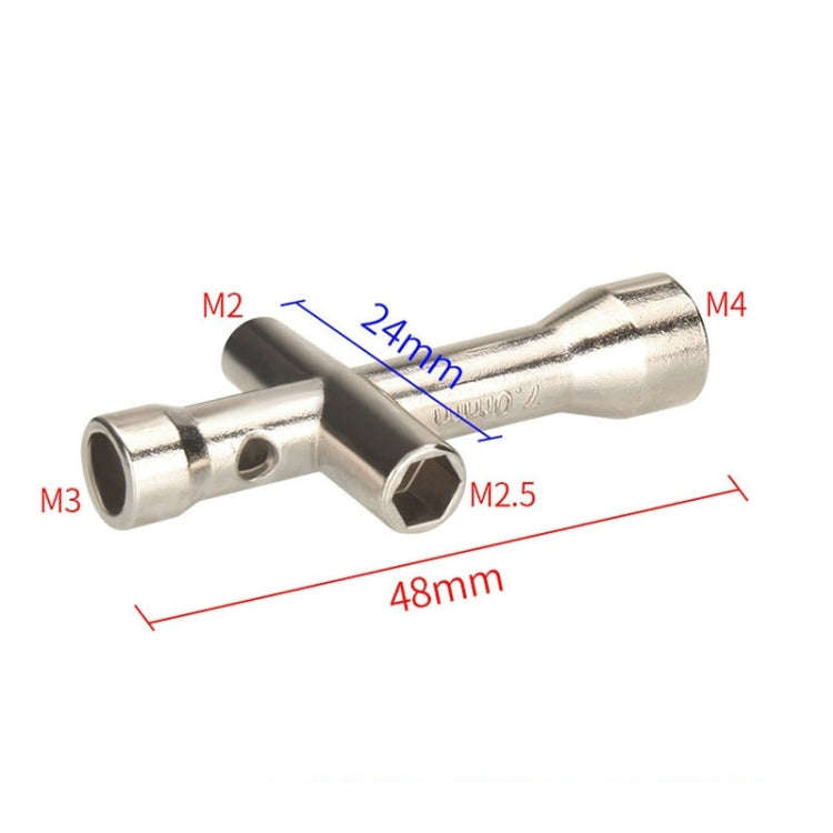 2pcs 3D Printer Cross Wrench Mini Socket M2/M2.5/M3/M4 Screw Nut Tool