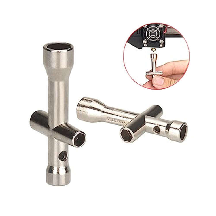 2pcs 3D Printer Cross Wrench Mini Socket M2/M2.5/M3/M4 Screw Nut Tool