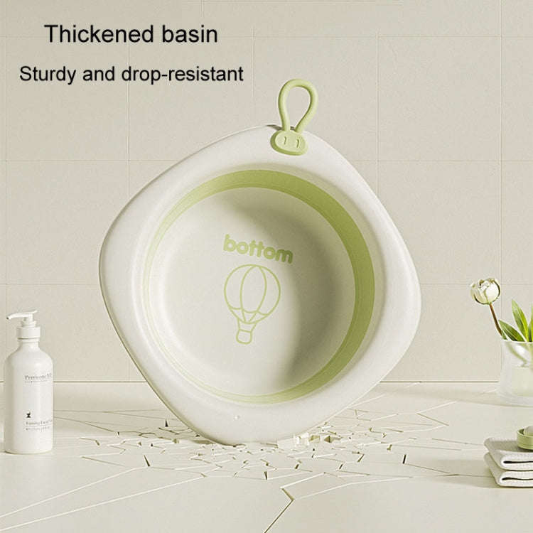 Children Folding Washbasin Newborn Baby Portable Thickened Plastic Wash Basin(Grey)