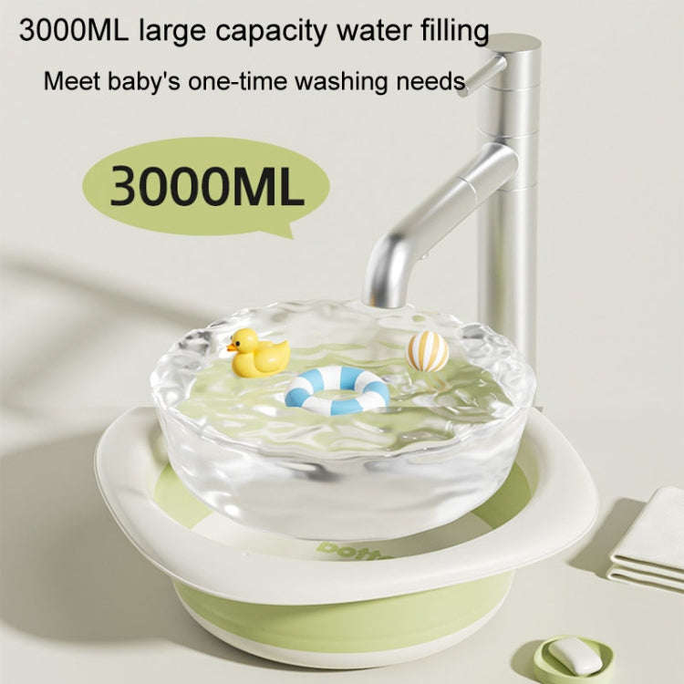 Children Folding Washbasin Newborn Baby Portable Thickened Plastic Wash Basin(Purple)