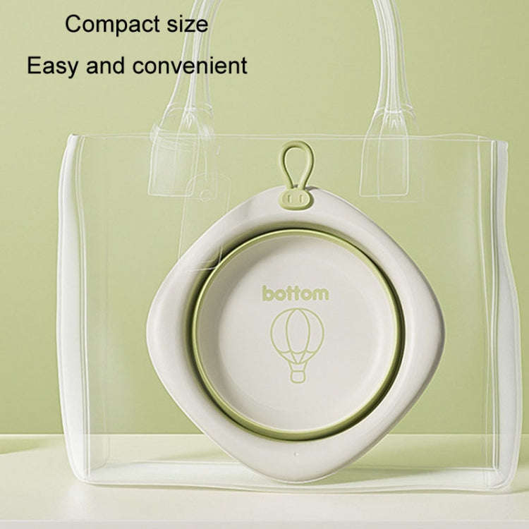 Children Folding Washbasin Newborn Baby Portable Thickened Plastic Wash Basin(Grey)
