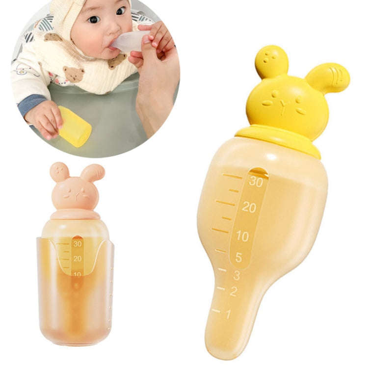 Baby Pacifier Medicine Feeder Pressing Infant Feeding Dropper Silicone Water Feeder(Pink)