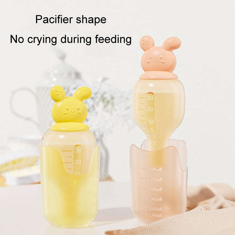 Baby Pacifier Medicine Feeder Pressing Infant Feeding Dropper Silicone Water Feeder(Pink)