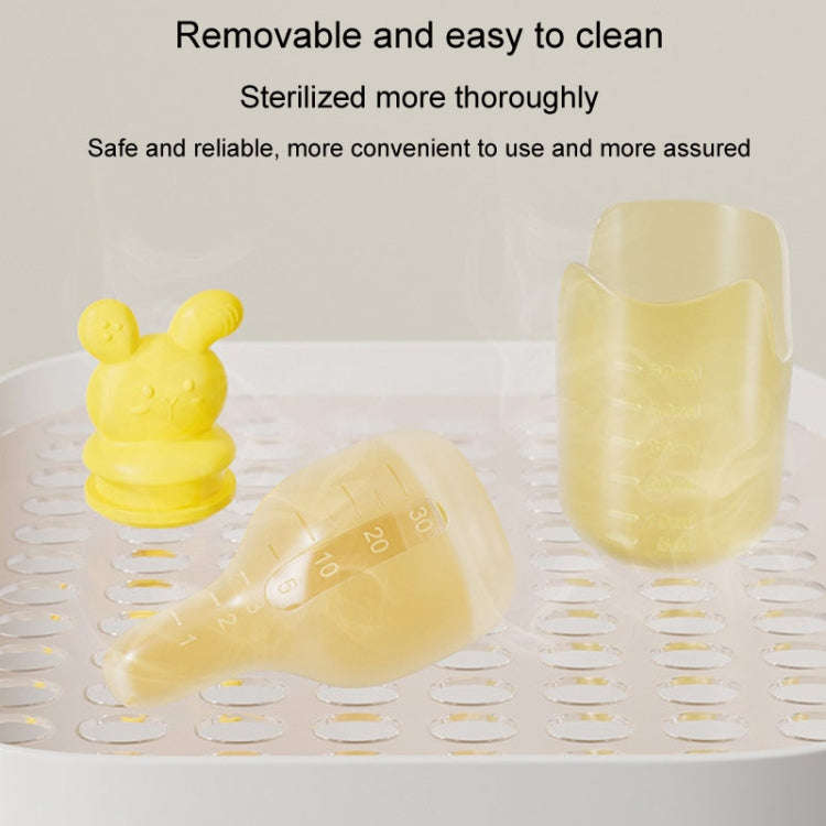 Baby Pacifier Medicine Feeder Pressing Infant Feeding Dropper Silicone Water Feeder(Yellow)