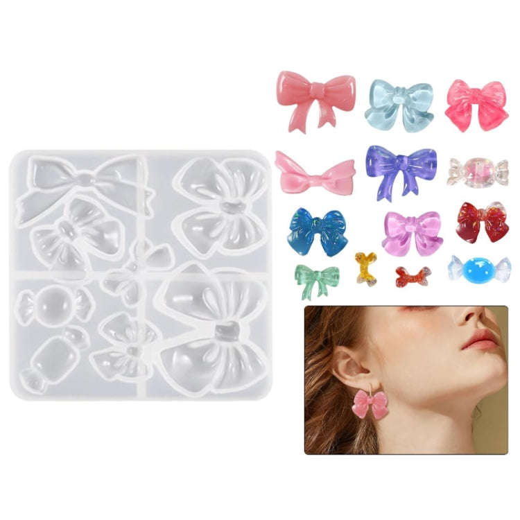 Bowknot Hairpin Jewelry Silicone Molds DIY Epoxy Resin Casting Mould Style 004