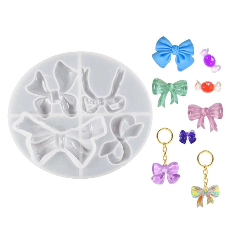 Bowknot Hairpin Jewelry Silicone Molds DIY Epoxy Resin Casting Mould Style 002
