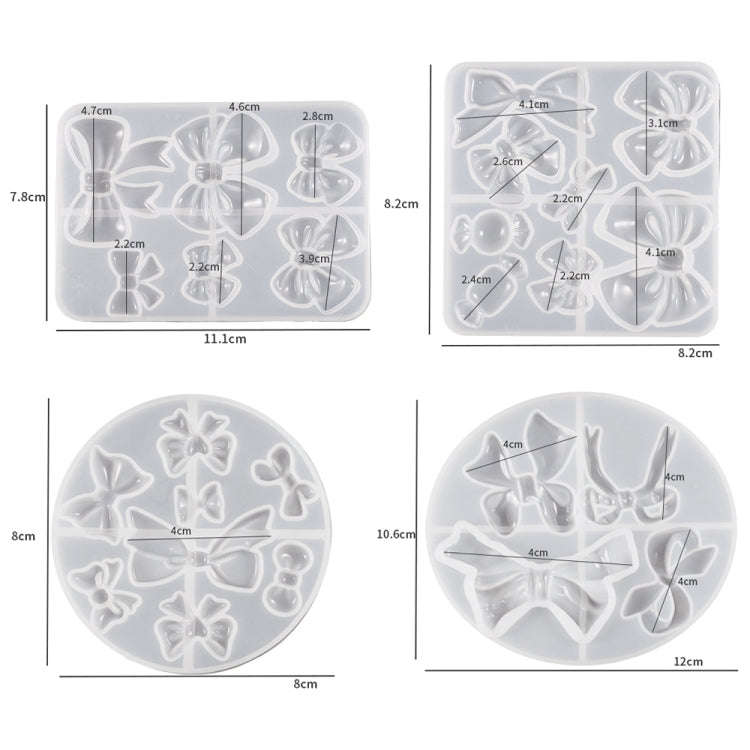 Bowknot Hairpin Jewelry Silicone Molds DIY Epoxy Resin Casting Mould Style 001