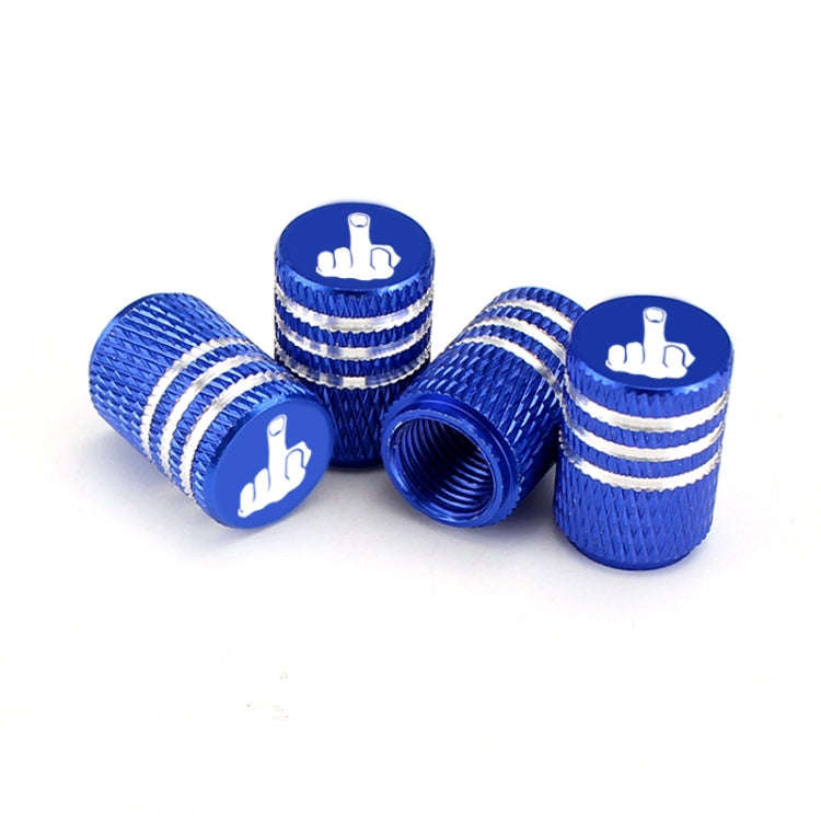 4pcs Laser Ioon Car Tire Modification Universal Valve(Blue)