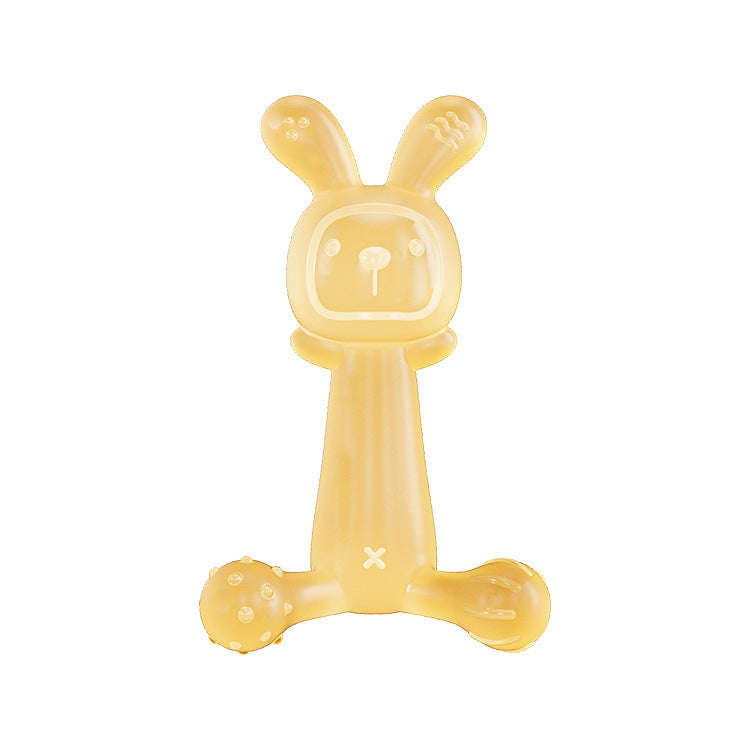 Bunny Baby Teether BPA Free Food-Grade Silicone Teether Infant Teething Stick Anti-Eating Hand, C...