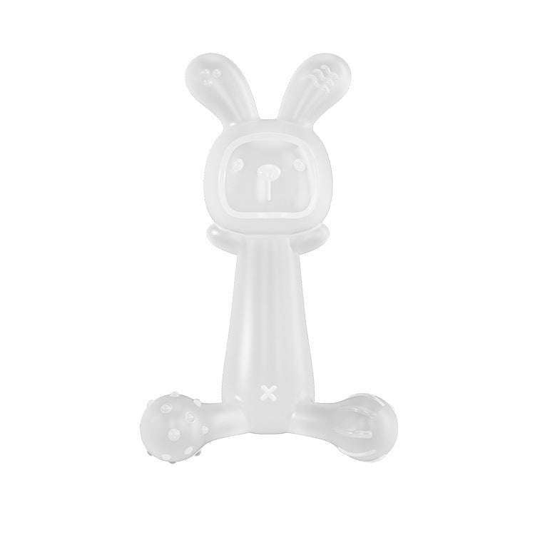 Bunny Baby Teether BPA Free Food-Grade Silicone Teether Infant Teething Stick Anti-Eating Hand, C...