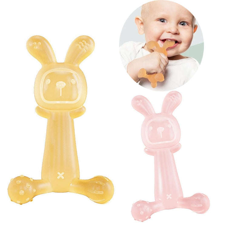 Bunny Baby Teether BPA Free Food-Grade Silicone Teether Infant Teething Stick Anti-Eating Hand, C...